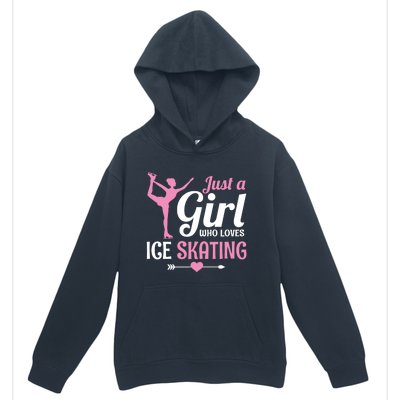 Just A Who Loves Ice Skating Figure Skate Skater Gift Cute Gift Urban Pullover Hoodie