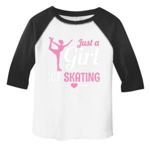 Just A Who Loves Ice Skating Figure Skate Skater Gift Cute Gift Toddler Fine Jersey T-Shirt