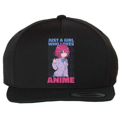 Just A  Who Loves Anime  Otaku Wool Snapback Cap