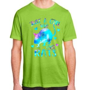 Just A Who Loves Rats Cute Rat Lover Galaxy Theme Gift Adult ChromaSoft Performance T-Shirt