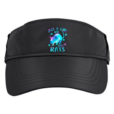 Just A Who Loves Rats Cute Rat Lover Galaxy Theme Gift Adult Drive Performance Visor