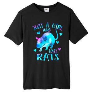 Just A Who Loves Rats Cute Rat Lover Galaxy Theme Gift Tall Fusion ChromaSoft Performance T-Shirt