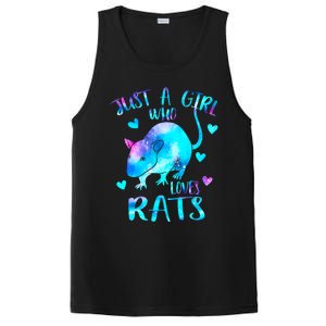 Just A Who Loves Rats Cute Rat Lover Galaxy Theme Gift PosiCharge Competitor Tank