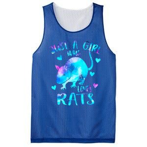 Just A Who Loves Rats Cute Rat Lover Galaxy Theme Gift Mesh Reversible Basketball Jersey Tank