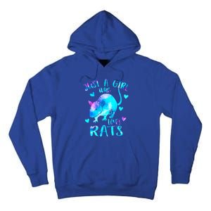 Just A Who Loves Rats Cute Rat Lover Galaxy Theme Gift Tall Hoodie