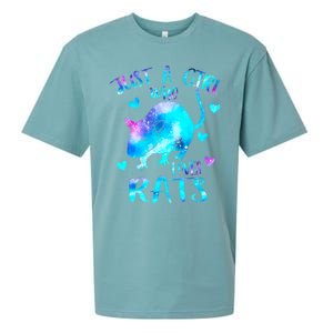 Just A Who Loves Rats Cute Rat Lover Galaxy Theme Gift Sueded Cloud Jersey T-Shirt