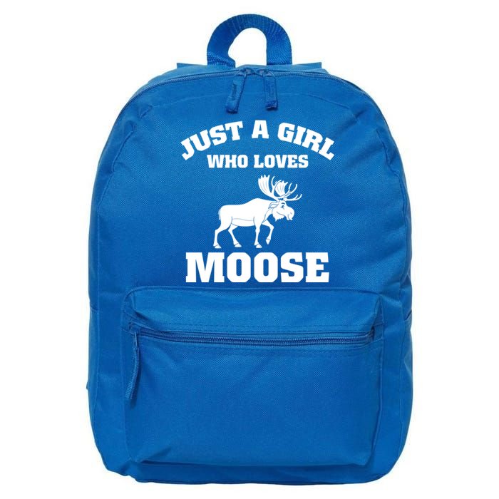 Just A Who Loves Moose Hunting Hunters Meaningful Gift 16 in Basic Backpack