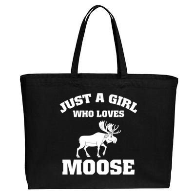 Just A Who Loves Moose Hunting Hunters Meaningful Gift Cotton Canvas Jumbo Tote