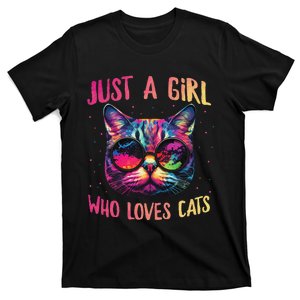 Just A  Who Loves Cats Cute Cat Lover T-Shirt