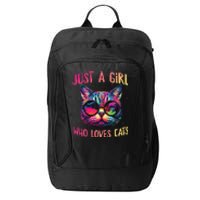 Just A  Who Loves Cats Cute Cat Lover City Backpack