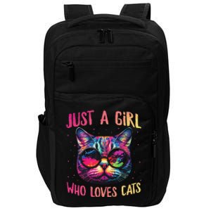 Just A  Who Loves Cats Cute Cat Lover Impact Tech Backpack