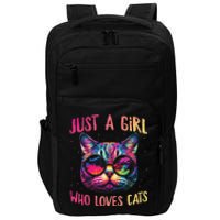 Just A  Who Loves Cats Cute Cat Lover Impact Tech Backpack