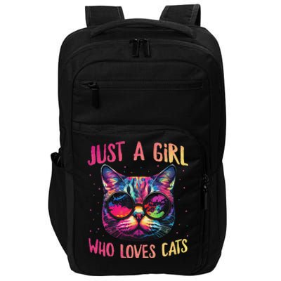 Just A  Who Loves Cats Cute Cat Lover Impact Tech Backpack