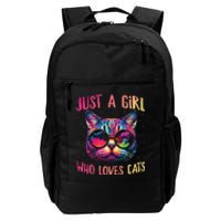 Just A  Who Loves Cats Cute Cat Lover Daily Commute Backpack