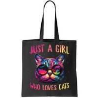 Just A  Who Loves Cats Cute Cat Lover Tote Bag