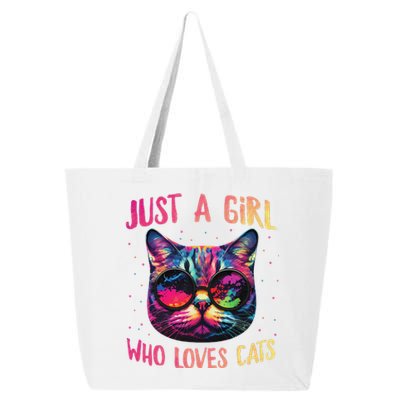 Just A  Who Loves Cats Cute Cat Lover 25L Jumbo Tote