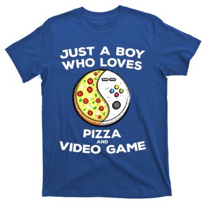 Just A Who Love Pizza And Video Game Funny Gaming Funny Gift T-Shirt