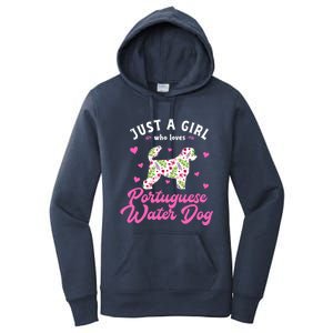 Just A Who Loves Portuguese Water Dog Funny Gift Women's Pullover Hoodie