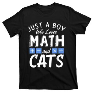 Just A Who Loves Math And Cats Funny Mathematics T-Shirt