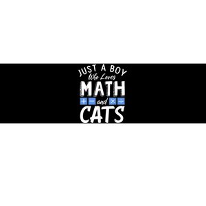 Just A Who Loves Math And Cats Funny Mathematics Bumper Sticker