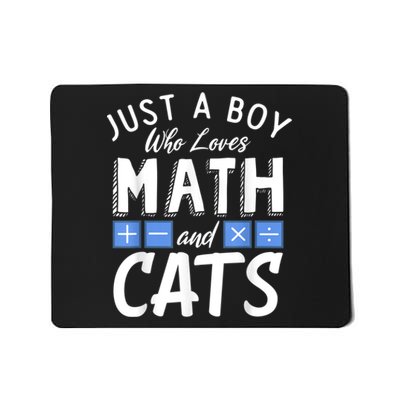 Just A Who Loves Math And Cats Funny Mathematics Mousepad