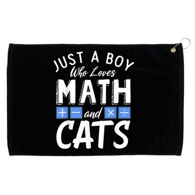 Just A Who Loves Math And Cats Funny Mathematics Grommeted Golf Towel