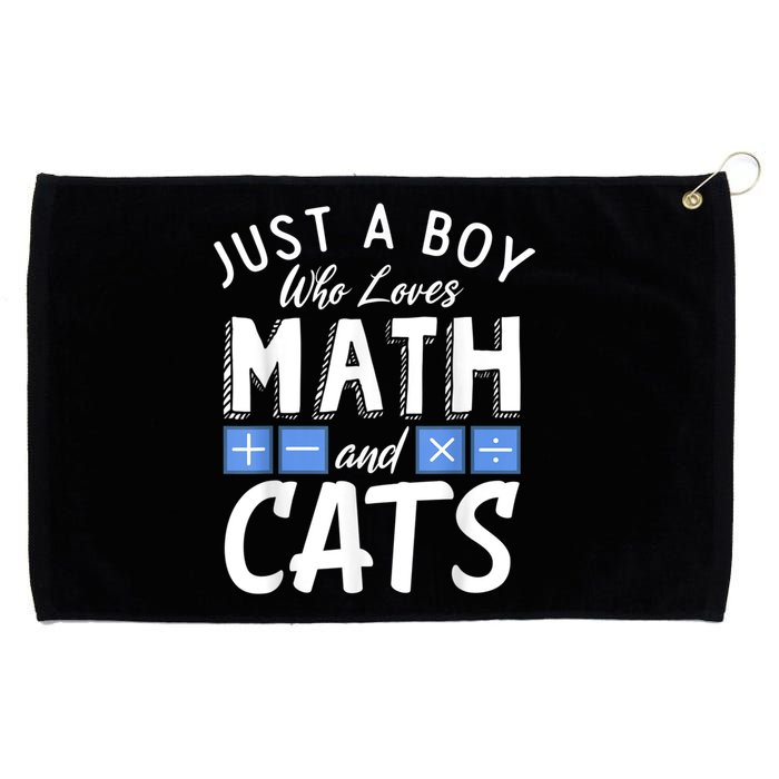 Just A Who Loves Math And Cats Funny Mathematics Grommeted Golf Towel