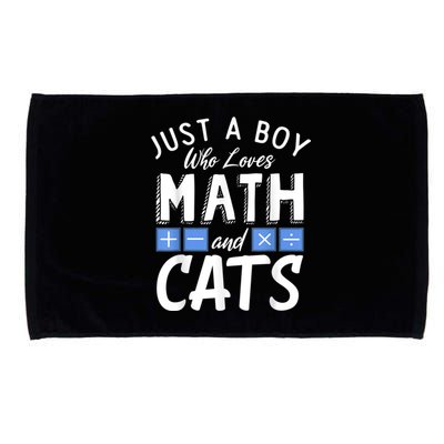 Just A Who Loves Math And Cats Funny Mathematics Microfiber Hand Towel