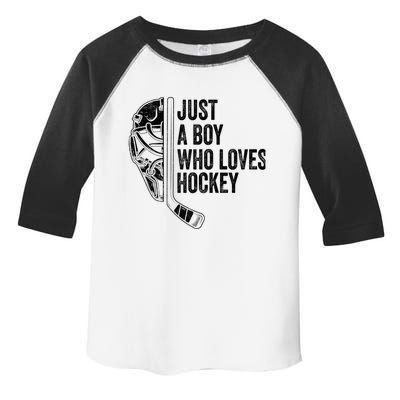 Just A Who Loves Hockey Ice Hockey Player Gift Toddler Fine Jersey T-Shirt