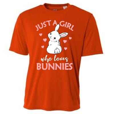 Just A Who Loves Bunnies Rabbit Gift Idea Gift Cooling Performance Crew T-Shirt