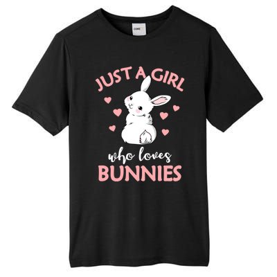 Just A Who Loves Bunnies Rabbit Gift Idea Gift Tall Fusion ChromaSoft Performance T-Shirt