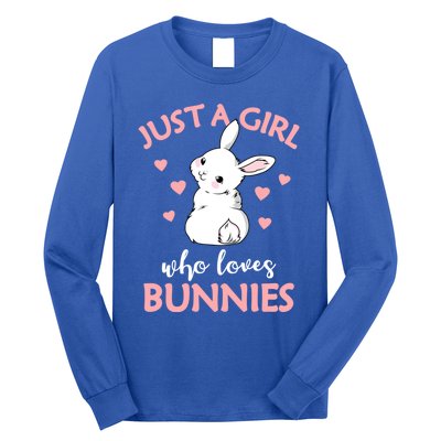 Just A Who Loves Bunnies Rabbit Gift Idea Gift Long Sleeve Shirt