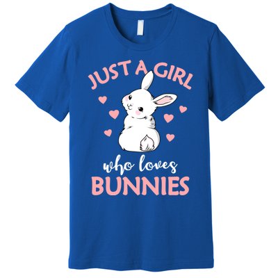 Just A Who Loves Bunnies Rabbit Gift Idea Gift Premium T-Shirt