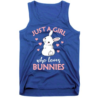 Just A Who Loves Bunnies Rabbit Gift Idea Gift Tank Top