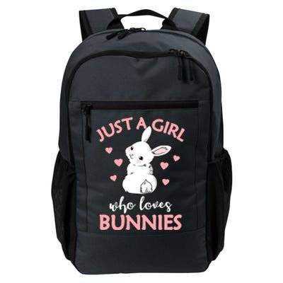 Just A Who Loves Bunnies Rabbit Gift Idea Gift Daily Commute Backpack