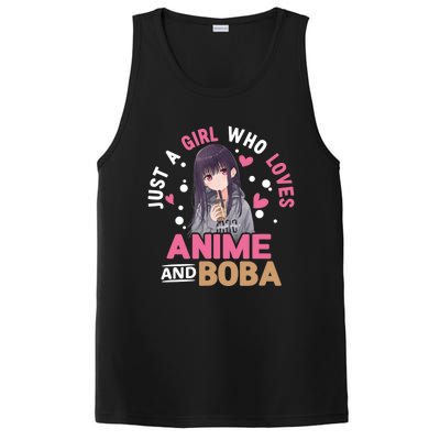 Just A Who Loves Anime And Boba Tea Anime Merch PosiCharge Competitor Tank