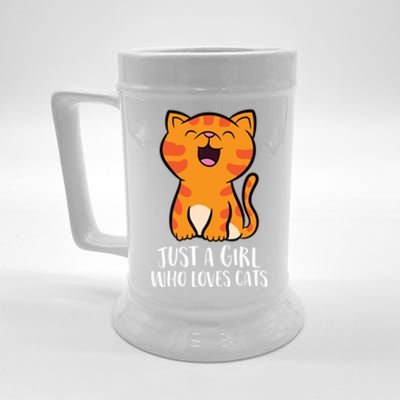 Just A Who Loves Cats Gift Beer Stein