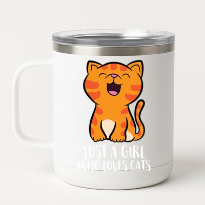 Just A Who Loves Cats Gift 12 oz Stainless Steel Tumbler Cup