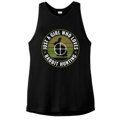 Just A Who Loves Rabbit Hunting Rabbit Hunter Cool Gift Ladies PosiCharge Tri-Blend Wicking Tank