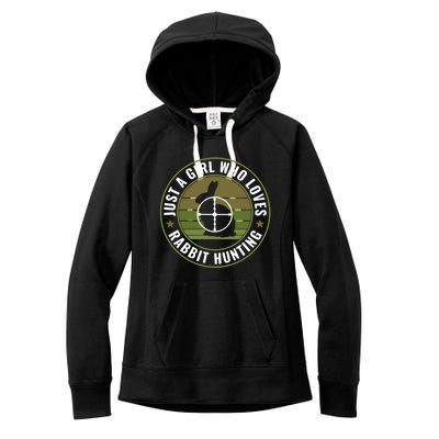 Just A Who Loves Rabbit Hunting Rabbit Hunter Cool Gift Women's Fleece Hoodie