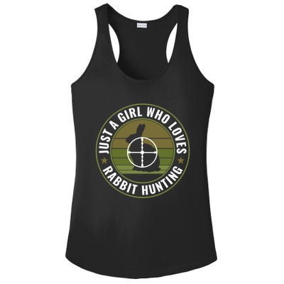 Just A Who Loves Rabbit Hunting Rabbit Hunter Cool Gift Ladies PosiCharge Competitor Racerback Tank