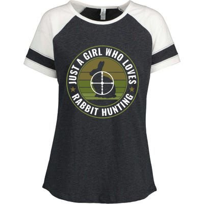 Just A Who Loves Rabbit Hunting Rabbit Hunter Cool Gift Enza Ladies Jersey Colorblock Tee