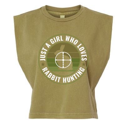 Just A Who Loves Rabbit Hunting Rabbit Hunter Cool Gift Garment-Dyed Women's Muscle Tee