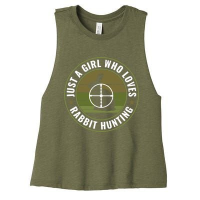 Just A Who Loves Rabbit Hunting Rabbit Hunter Cool Gift Women's Racerback Cropped Tank