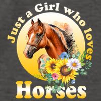 Just AGirl Who Loves Horses Sunflower Cute Gift Vector Backpack
