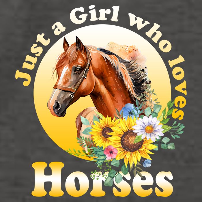 Just AGirl Who Loves Horses Sunflower Cute Gift Vector Backpack