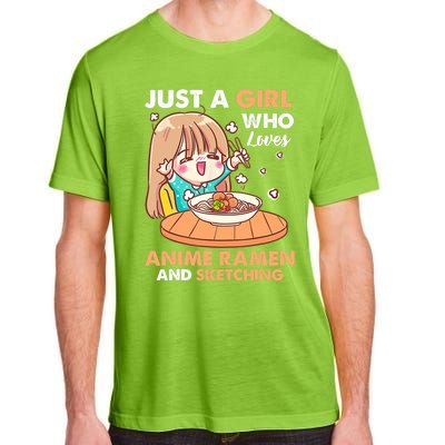 Just A Who Loves Anime Ra And Sketching Gifts Girls Adult ChromaSoft Performance T-Shirt