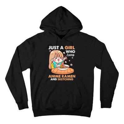 Just A Who Loves Anime Ra And Sketching Gifts Girls Hoodie