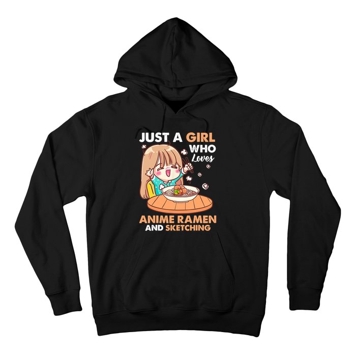 Just A Who Loves Anime Ra And Sketching Gifts Girls Hoodie