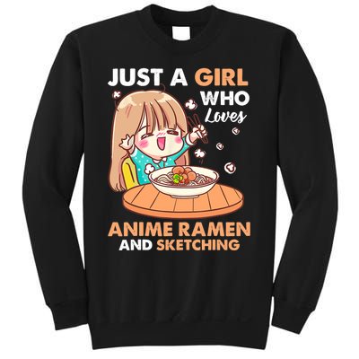 Just A Who Loves Anime Ra And Sketching Gifts Girls Sweatshirt